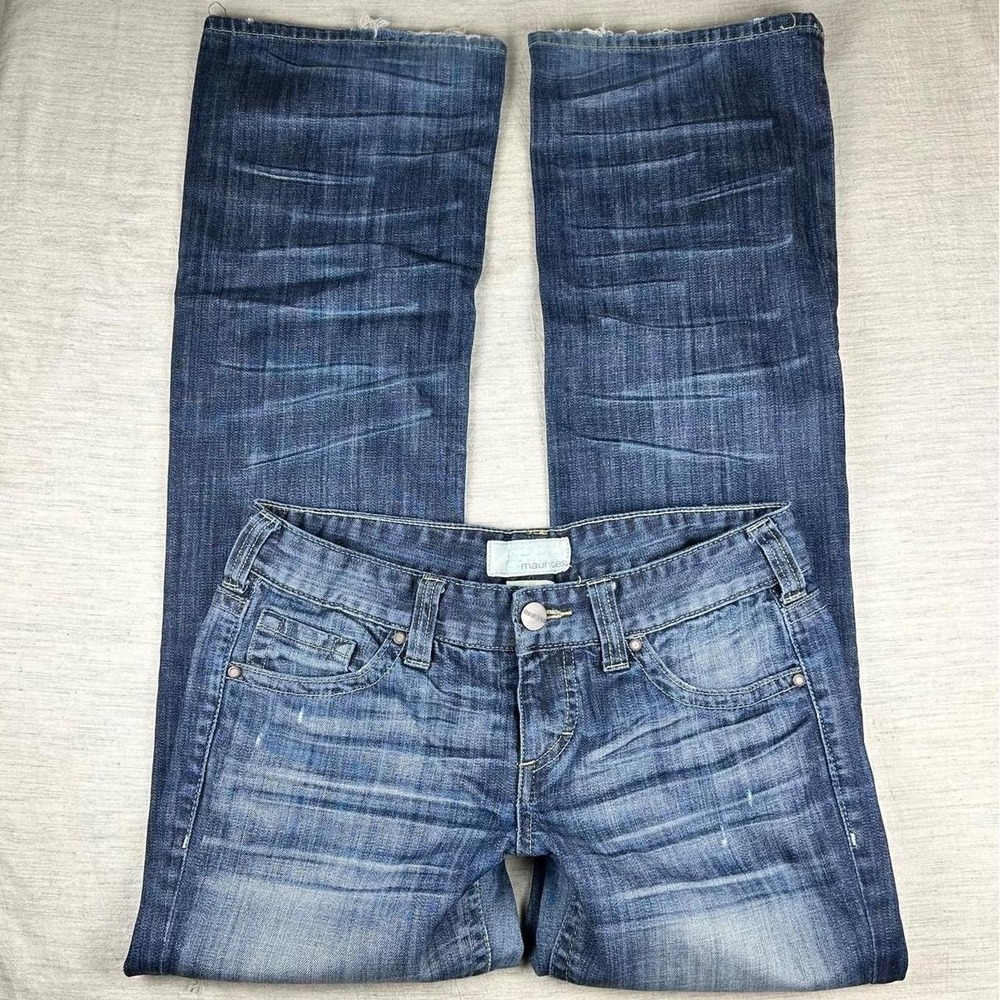 Maurices y2k Bootcut acid wash Jeans Womens 5/6 Blue
